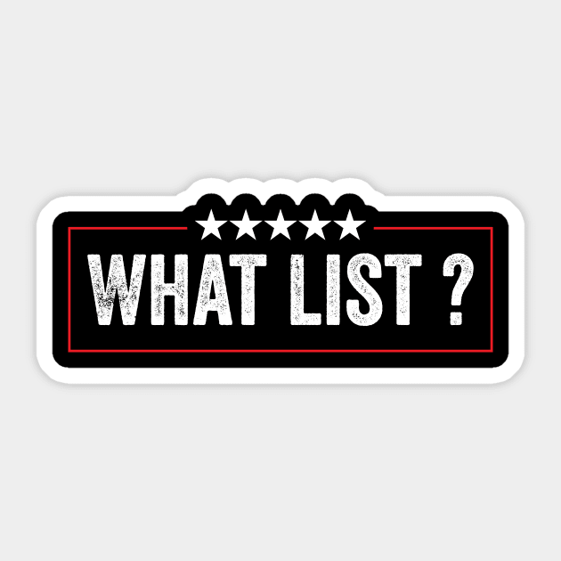 What List Funny Sticker by ArtistTee ⭐⭐⭐⭐⭐